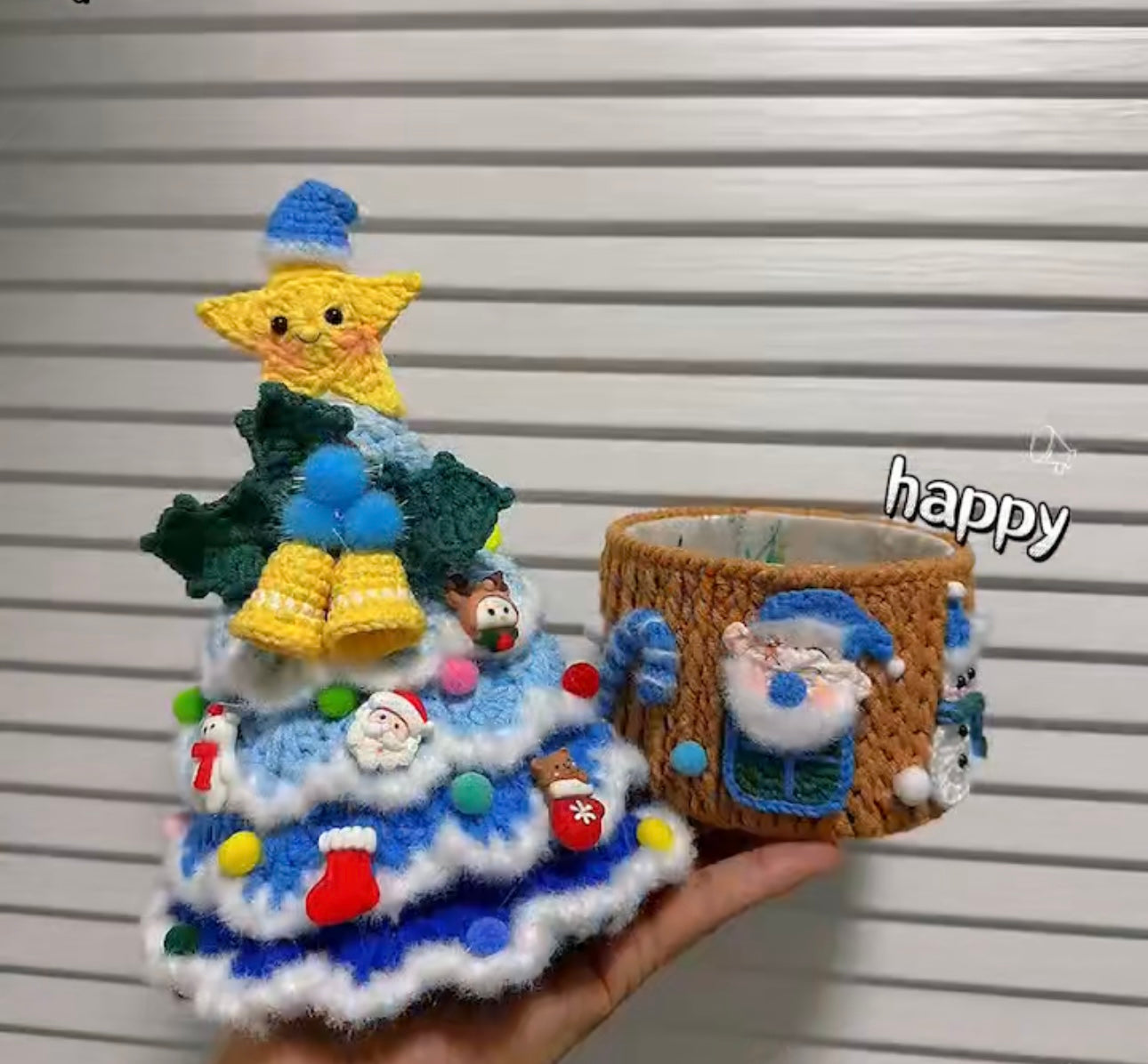 Crochet Christmas Storage Box/Night Lamp