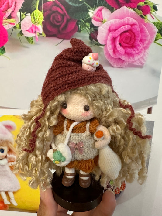 Goose Girl/Mini Girl/Orange Outfit with Red Hat(11~12 cm/4.3~4.5 inch)