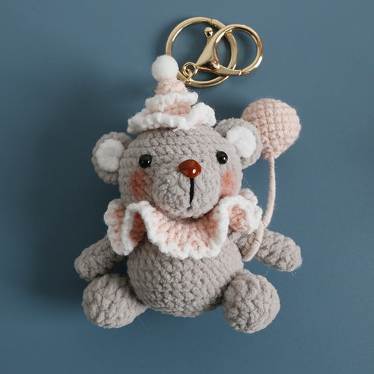 Bear with Pink Balloon Keychain