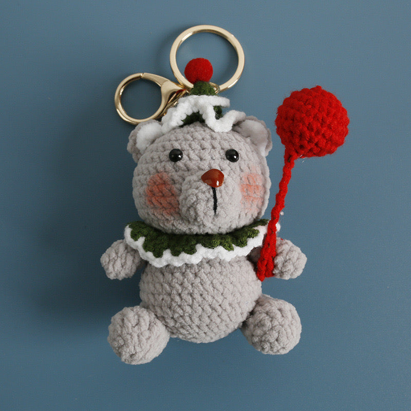 Bear with Red Balloon Keychain