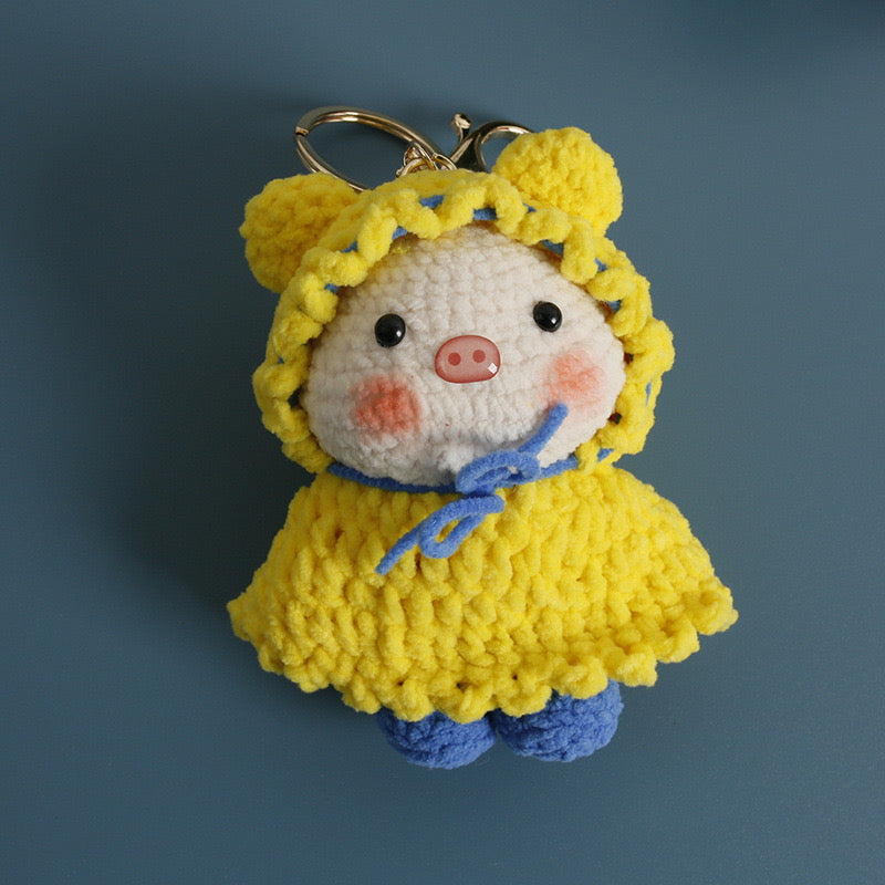 Pig with Yellow Coat Keychain