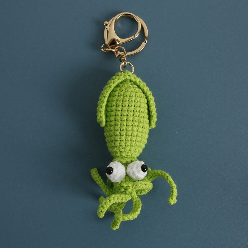 Crochet Squid Keychain