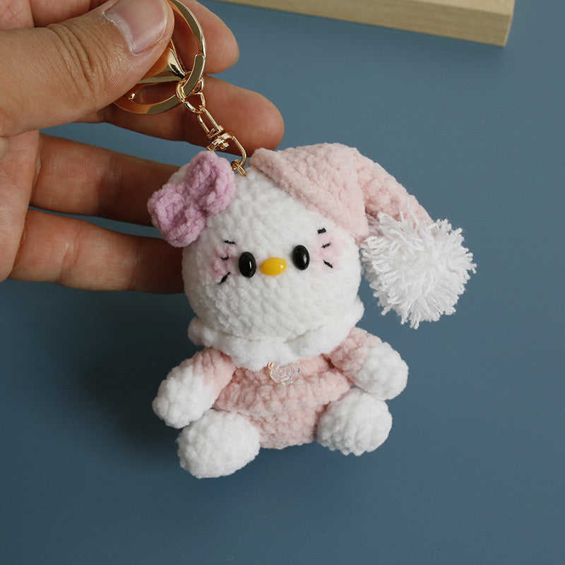 HelloKitty with Pink Pajamas Keychain