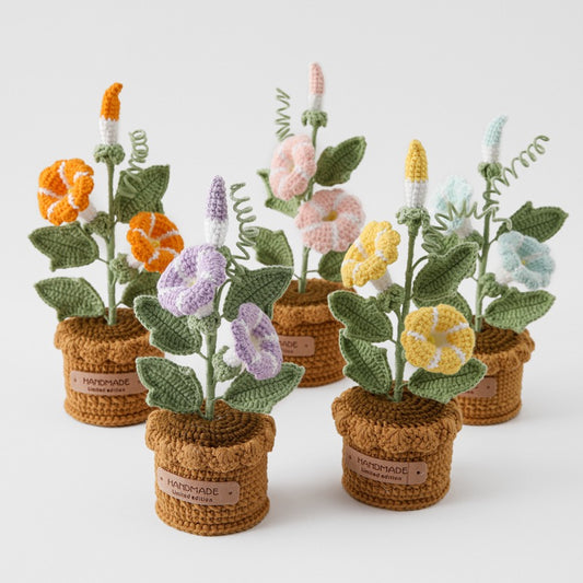 Morning Glory with Crochet Pot