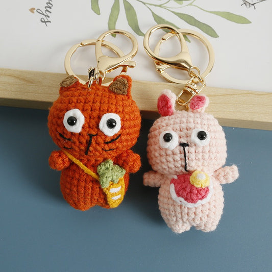 Crochet Funny Cat Keychain