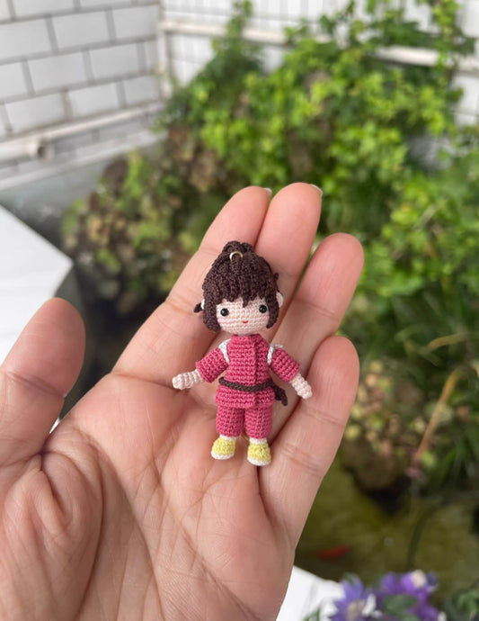 Crochet Chihiro/Spired Away/Mini Girl/Micro Crochet(5 cm/2 inch)