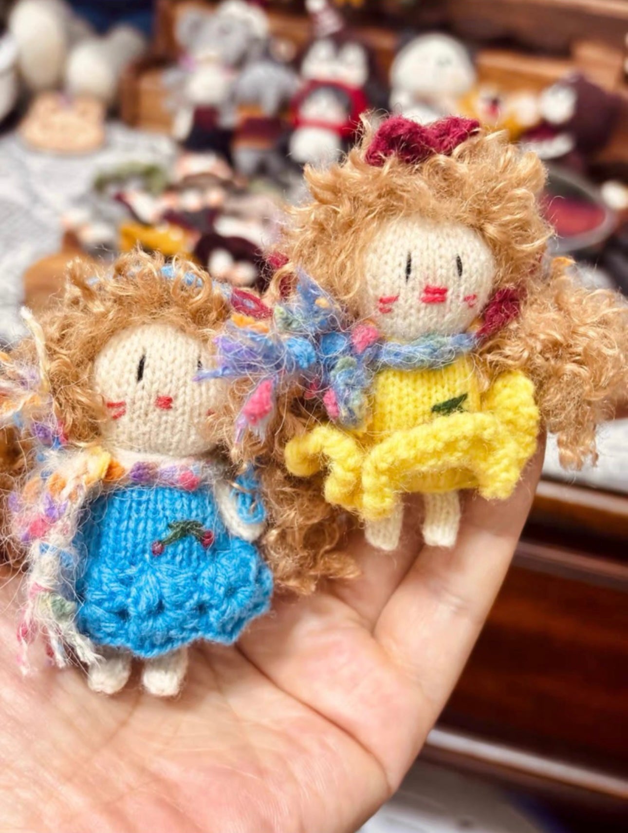 Knitted Mini Animals/Girls(6~7 cm/2.4~2.8 inch)
