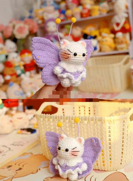 Crochet Hello Kitty/Butterfly