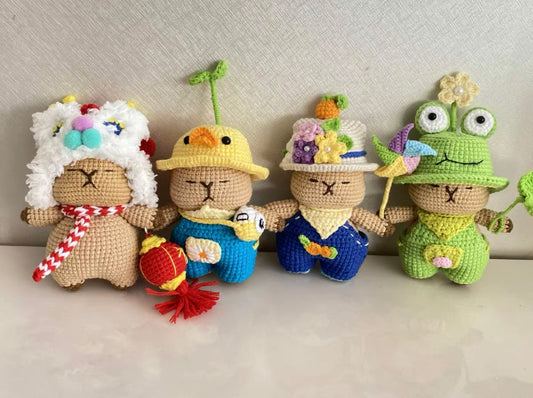 Crochet Capybara with Outfit