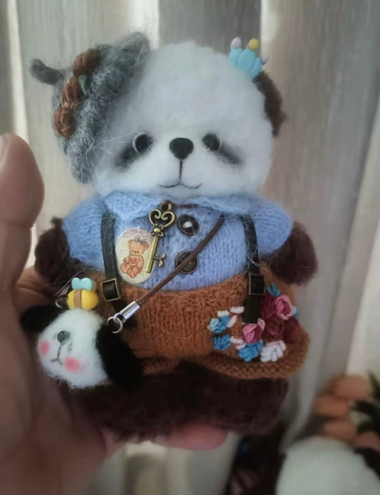 Knitted Panda(15 cm/6 inch)