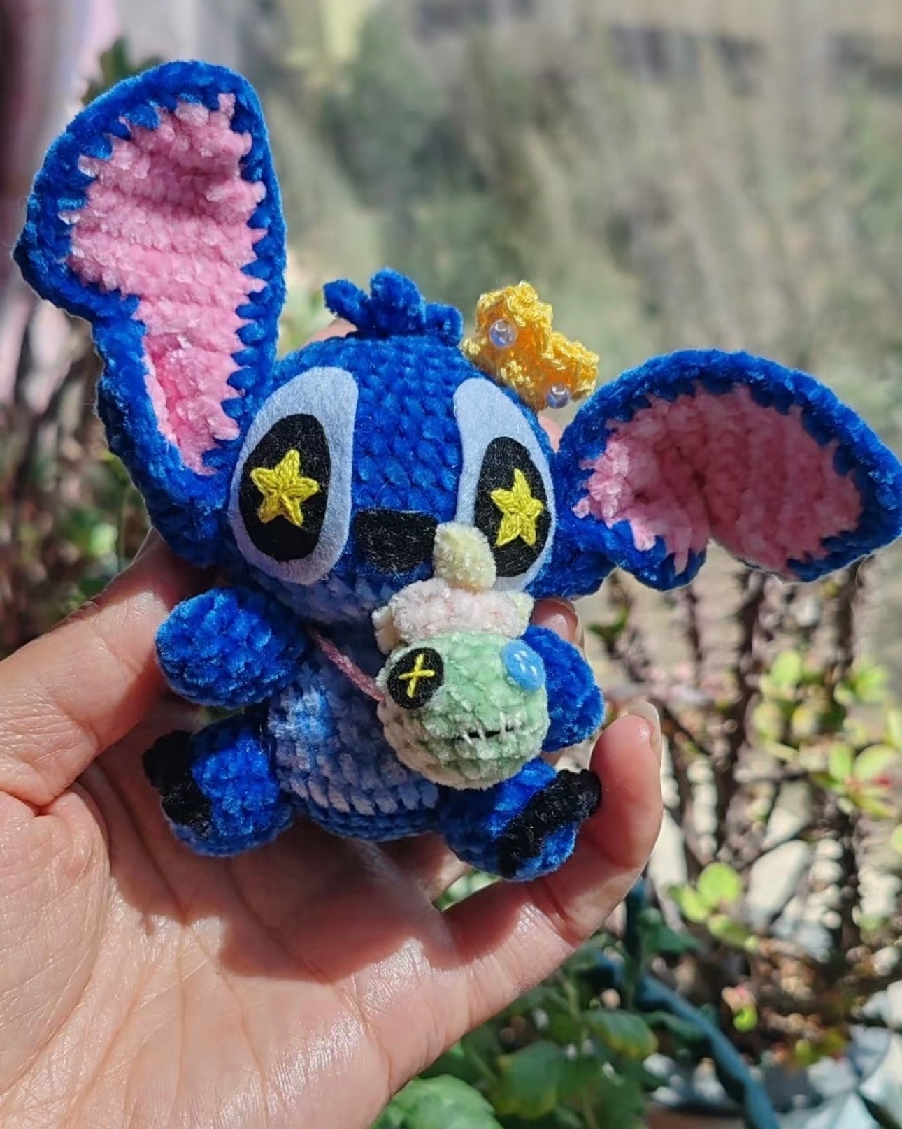 Crochet Stitch with Alien Bag(Bigger Ears)(10 cm/3.9 inch)