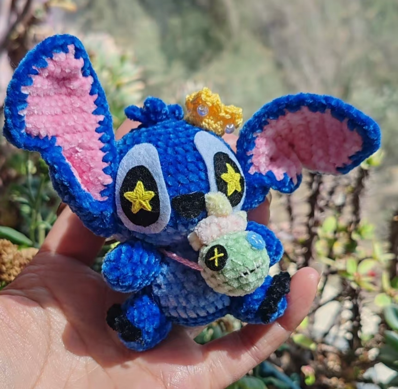 Crochet Stitch with Alien Bag(Bigger Ears)(10 cm/3.9 inch)