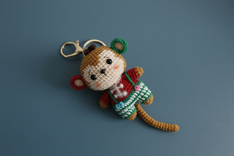 Christmas Monkey Keychain