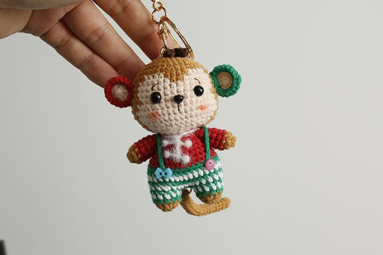 Christmas Monkey Keychain