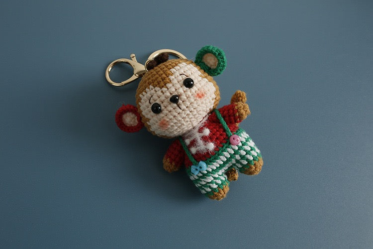 Christmas Monkey Keychain