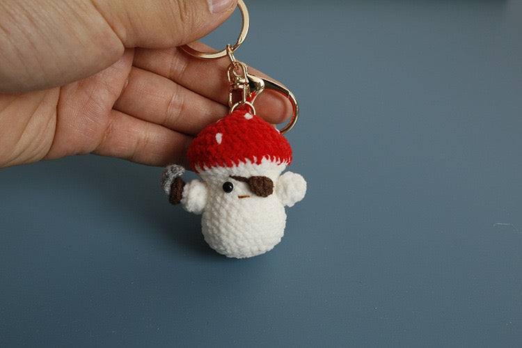 Pirate Mushroom Keychain