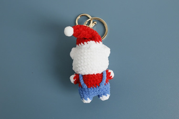 Christmas Bear/White Bear Keychain
