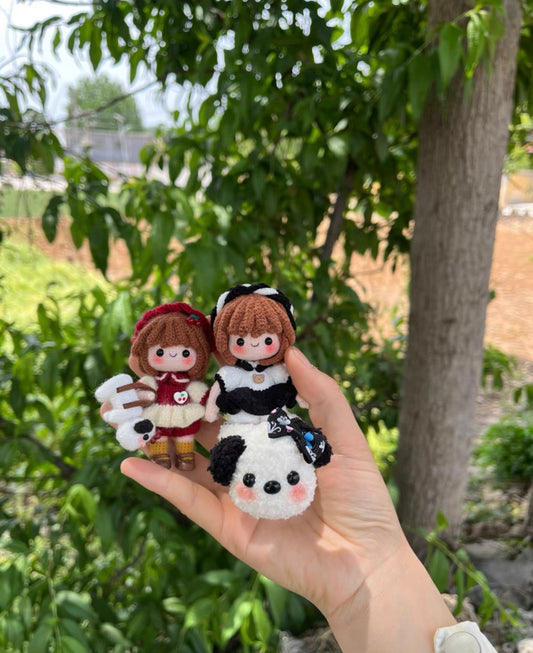 Crochet Mini Girl/Dog Bag/Pocha