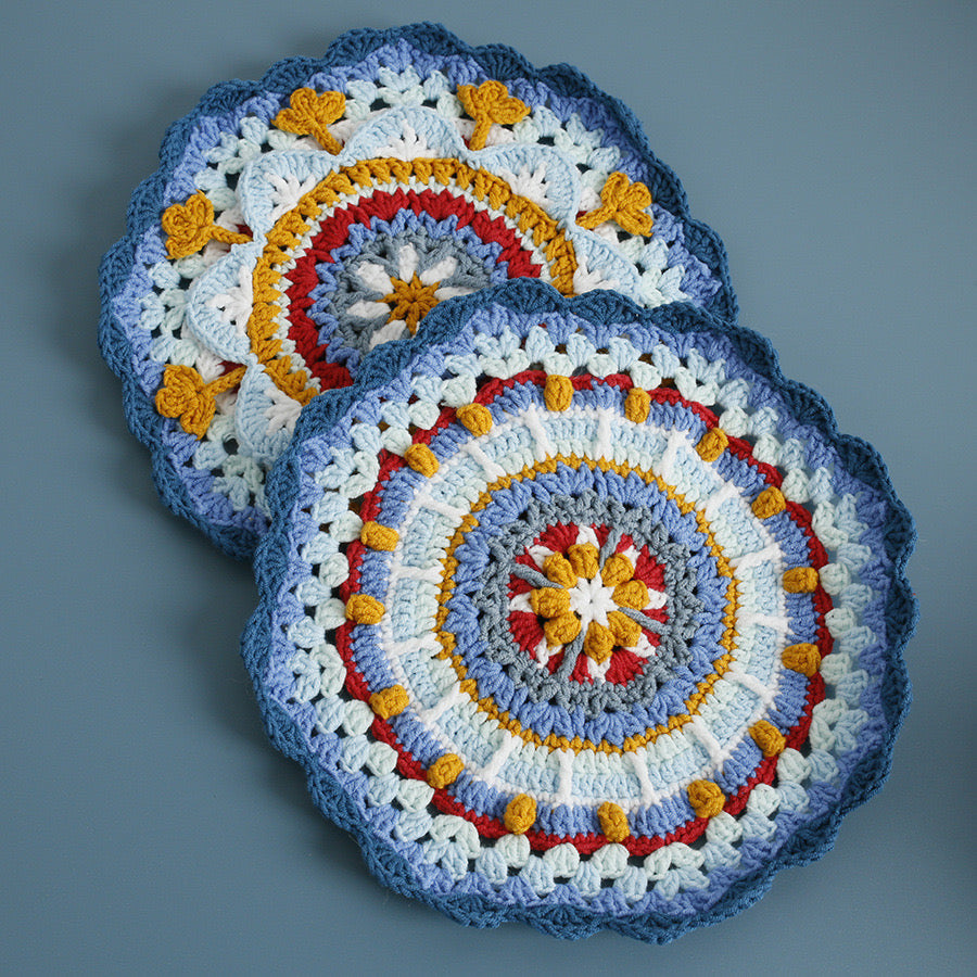 Crochet Coaster（bigger size:22 cm/8.7 inch)