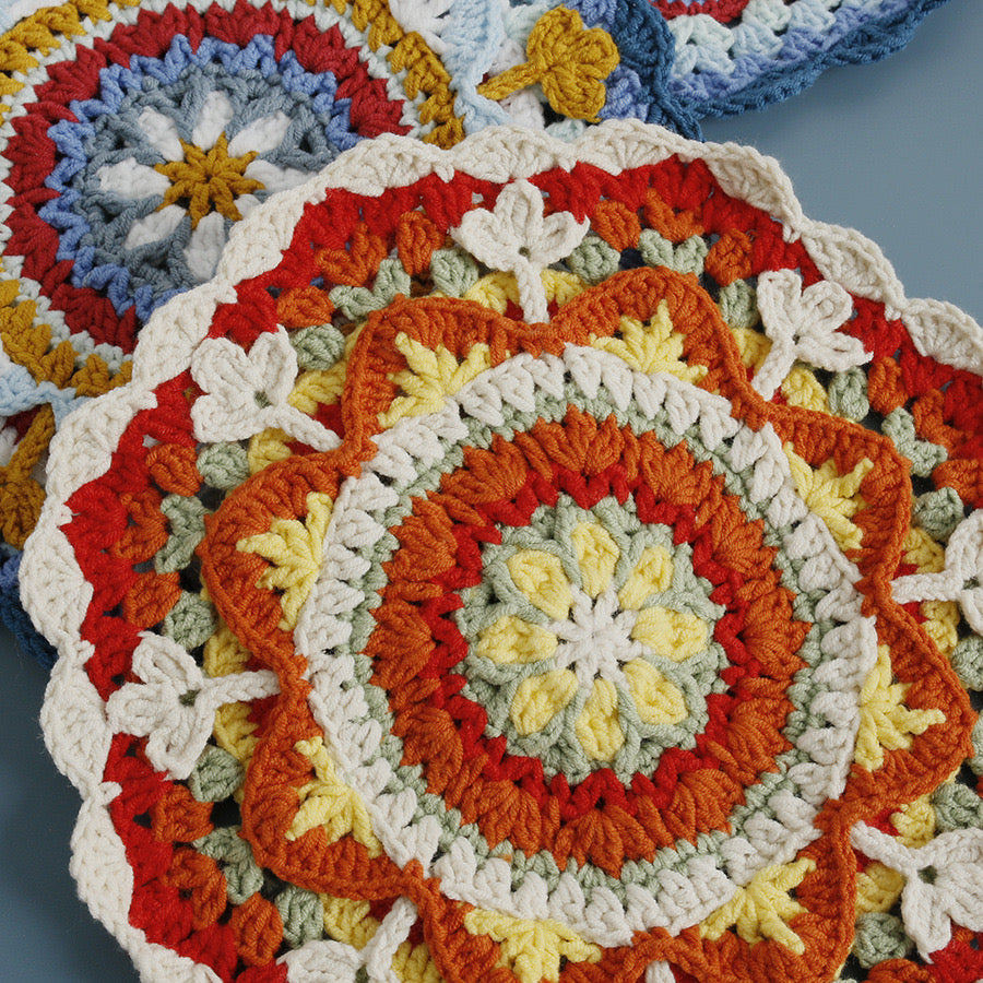 Crochet Coaster（bigger size:22 cm/8.7 inch)