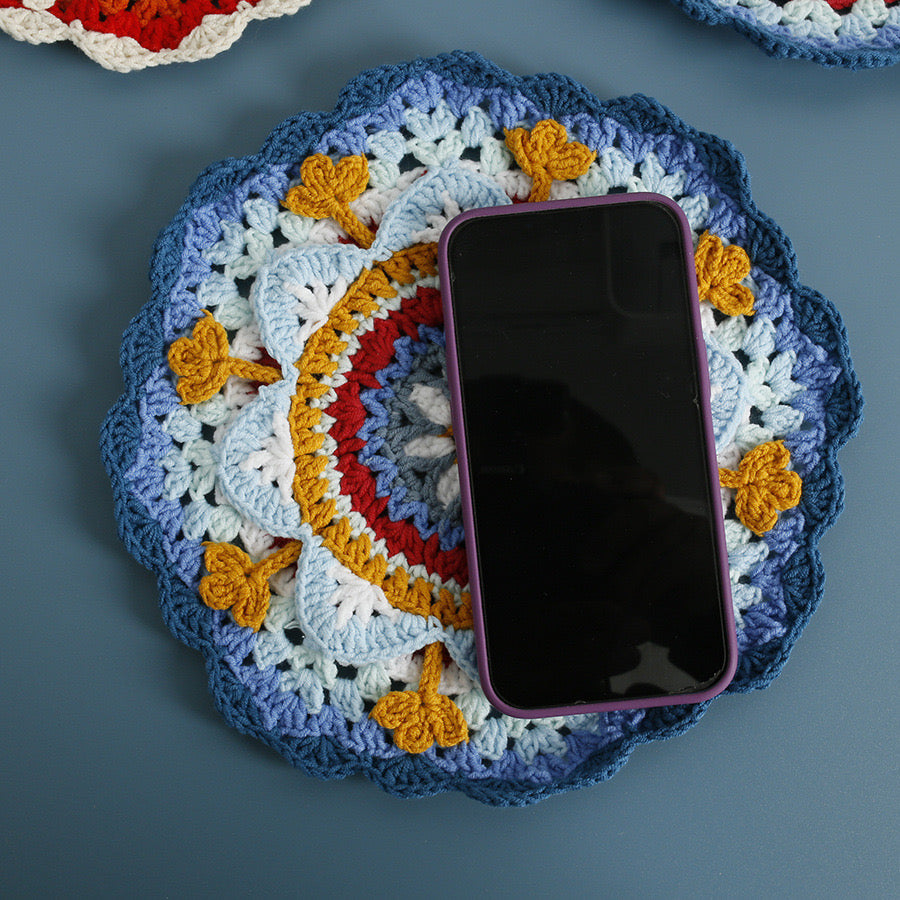 Crochet Coaster（bigger size:22 cm/8.7 inch)