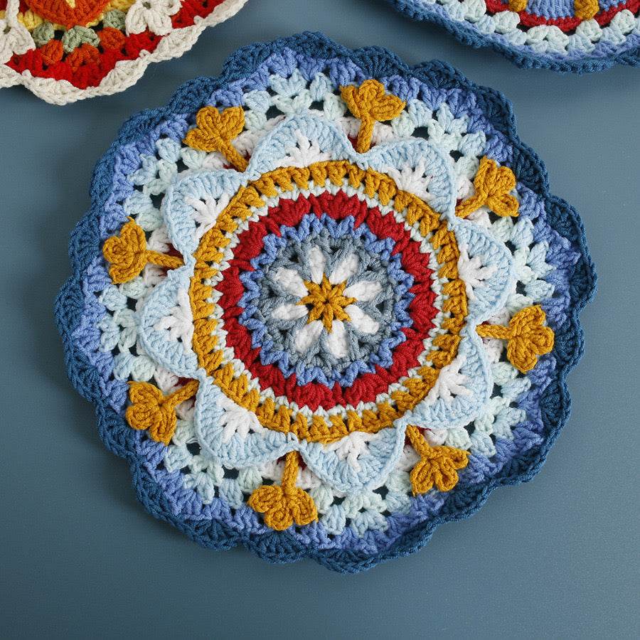 Crochet Coaster（bigger size:22 cm/8.7 inch)