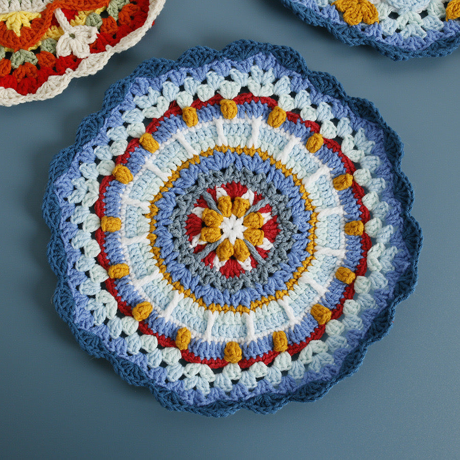 Crochet Coaster（bigger size:22 cm/8.7 inch)