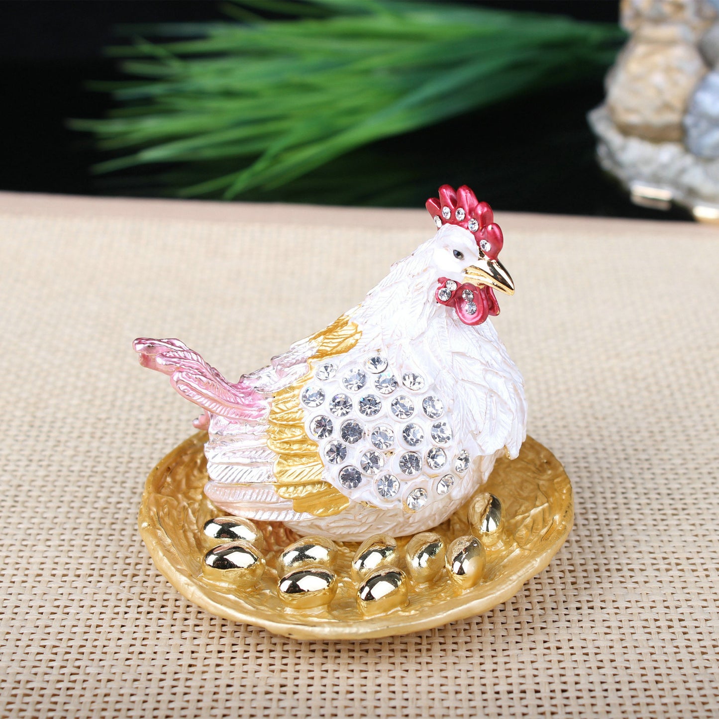 Jewelry Box- Chicken with Eggs(8*9 cm/3.1*3.5 inch)