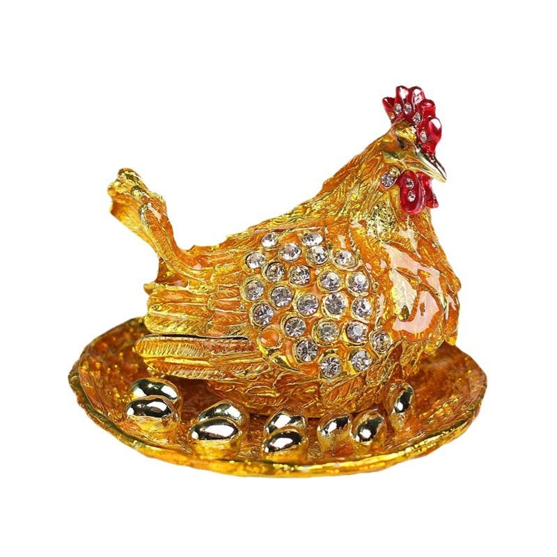 Jewelry Box- Chicken with Eggs(8*9 cm/3.1*3.5 inch)