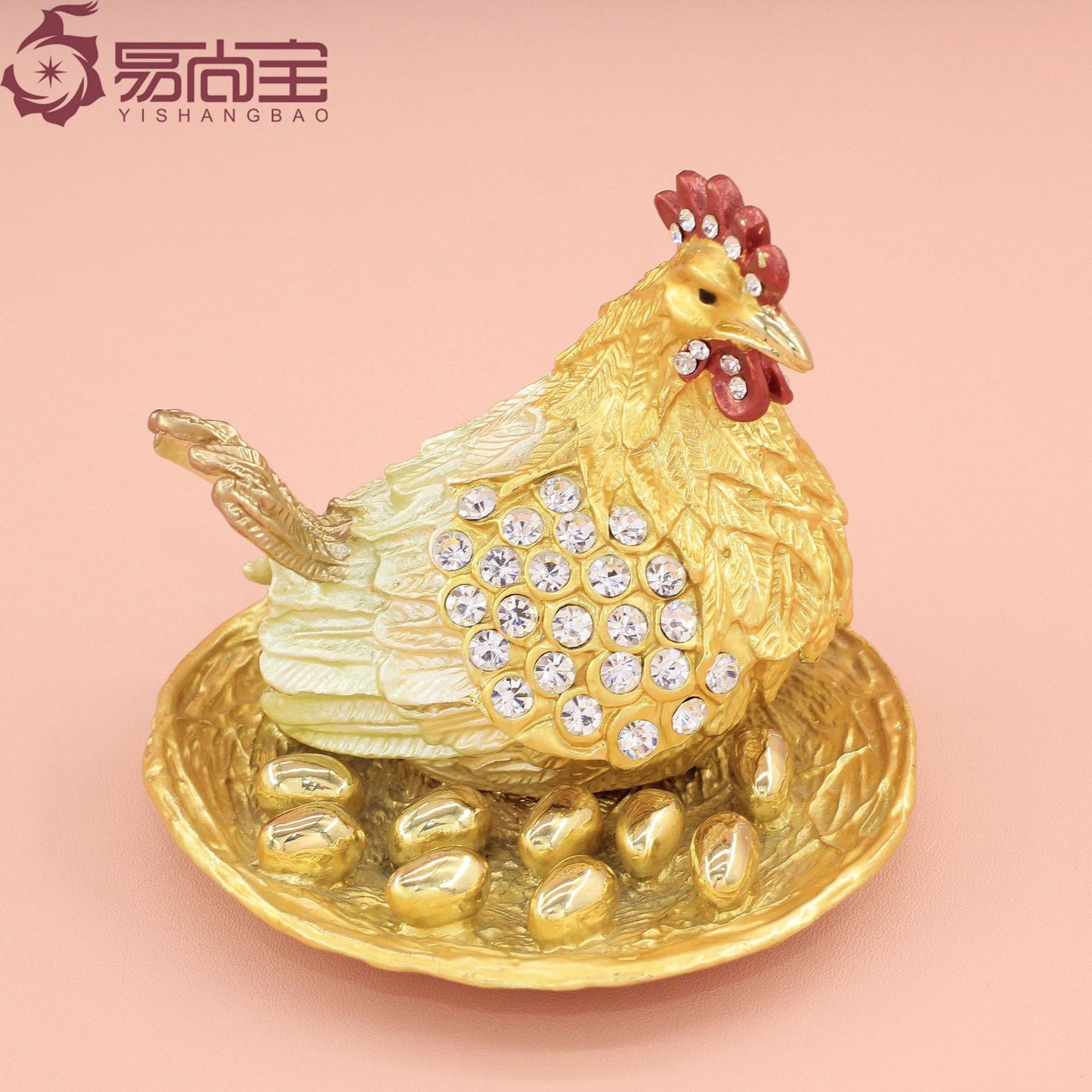 Jewelry Box- Chicken with Eggs(8*9 cm/3.1*3.5 inch)