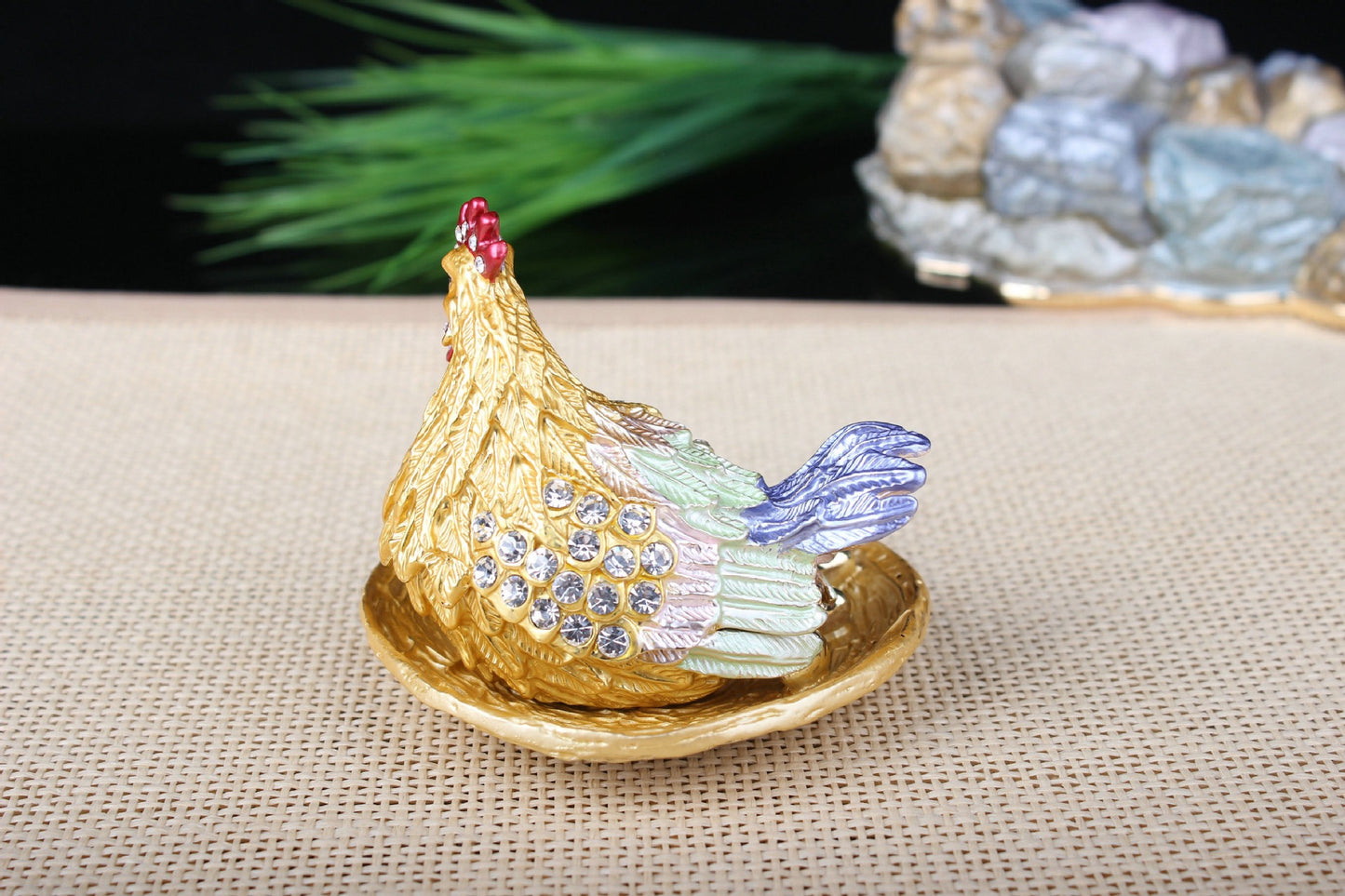 Jewelry Box- Chicken with Eggs(8*9 cm/3.1*3.5 inch)