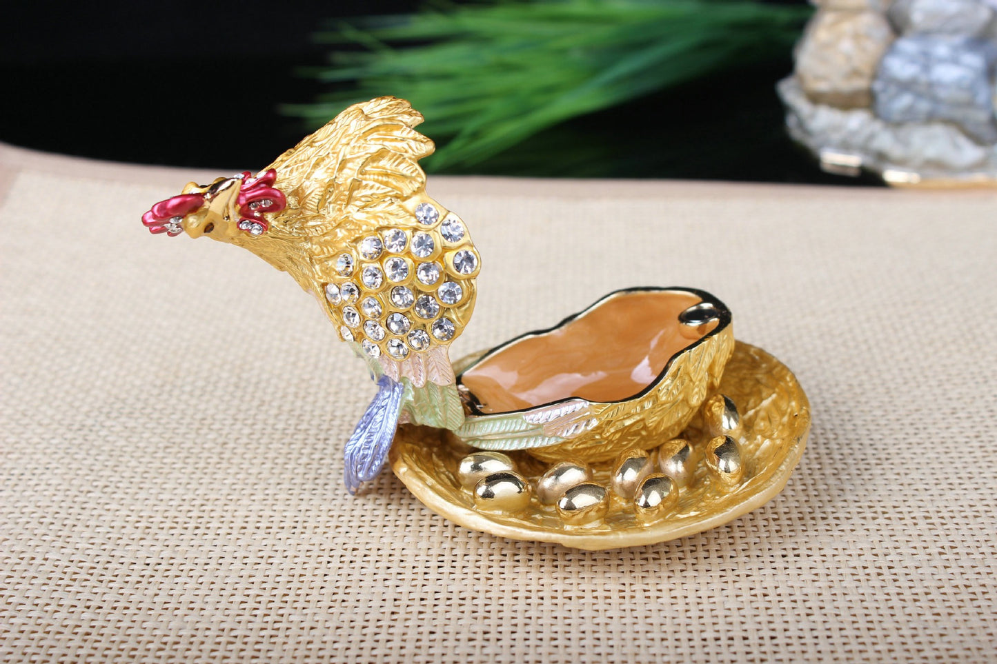 Jewelry Box- Chicken with Eggs(8*9 cm/3.1*3.5 inch)