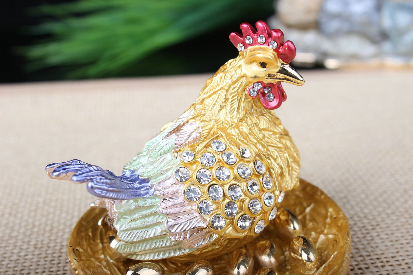 Jewelry Box- Chicken with Eggs(8*9 cm/3.1*3.5 inch)