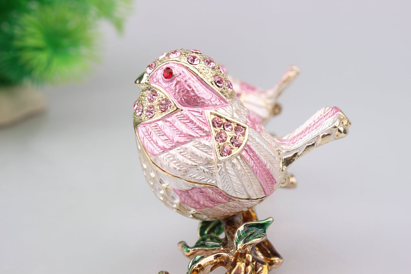 Hand Enameled Jewelry Box- Birds(11.5*5 cm/4.5*2 inch)