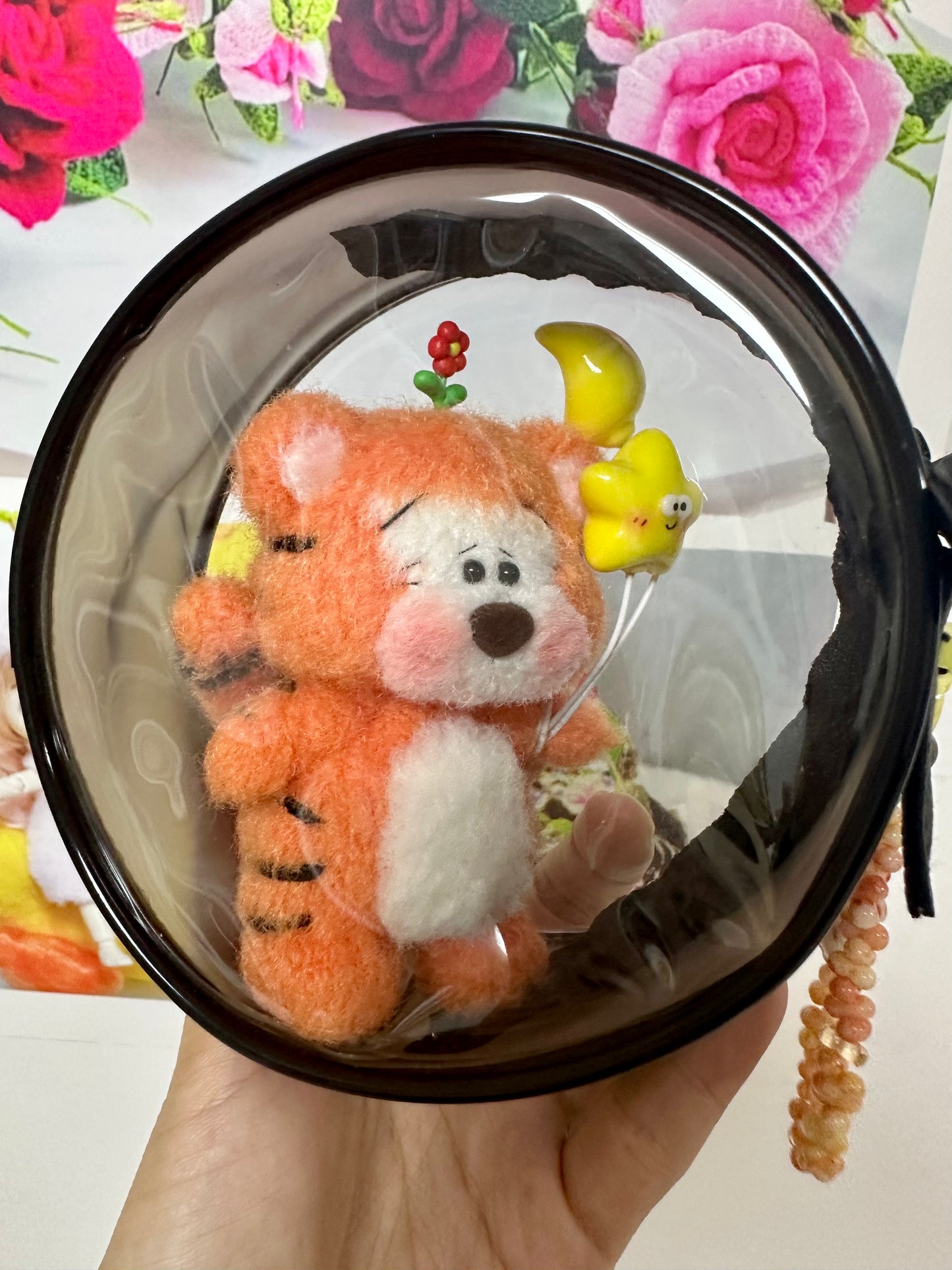 Crochet Tigger/Fluffy Yarn(9 cm/3.5 inch)