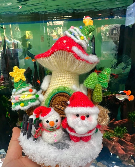 Crochet Christmas House/Santa/Snowman/Night Lamp