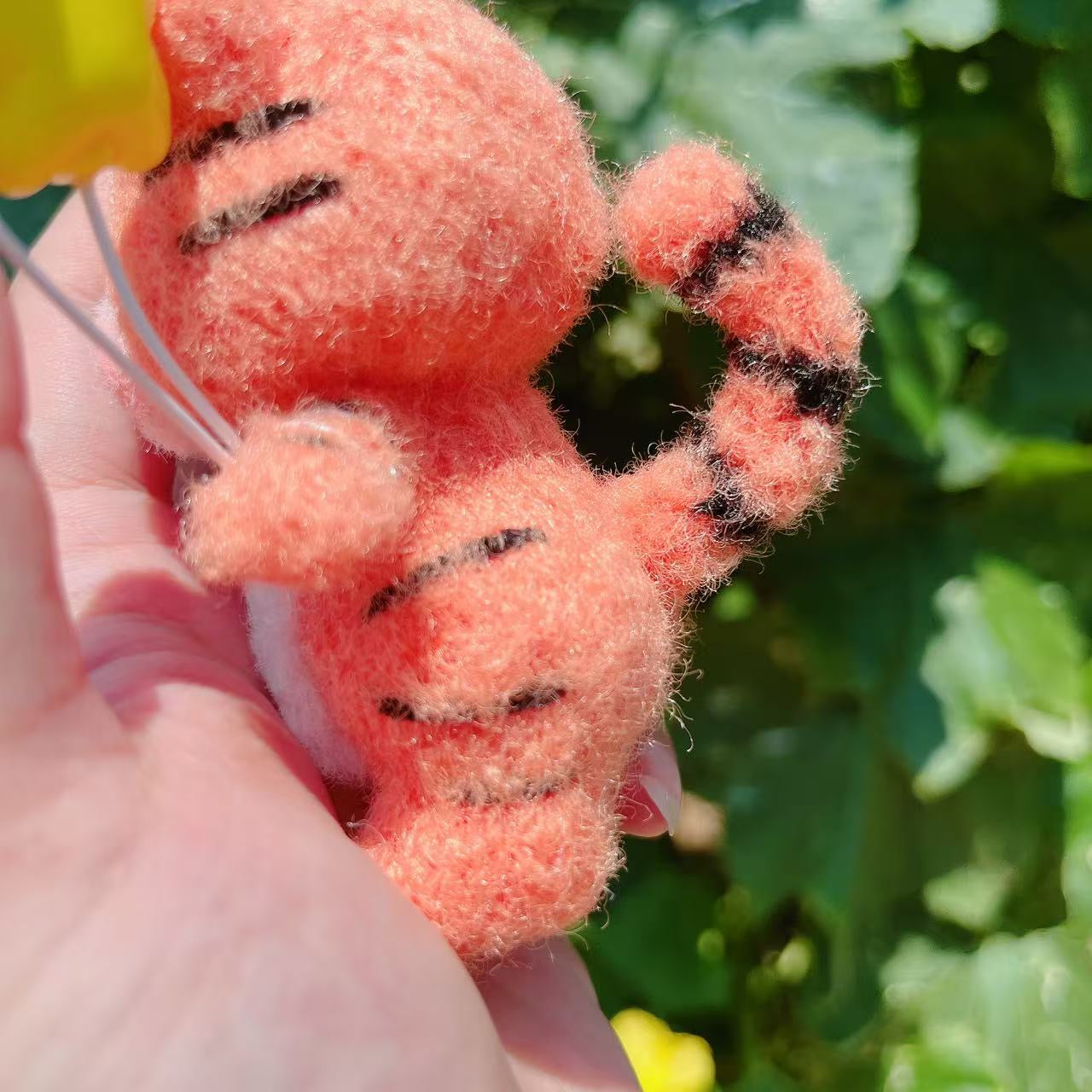 Crochet Tigger/Fluffy Yarn(9 cm/3.5 inch)